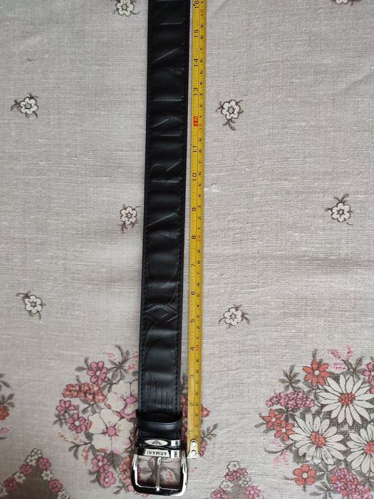Armani pasek skórzany 100cm czarny męski