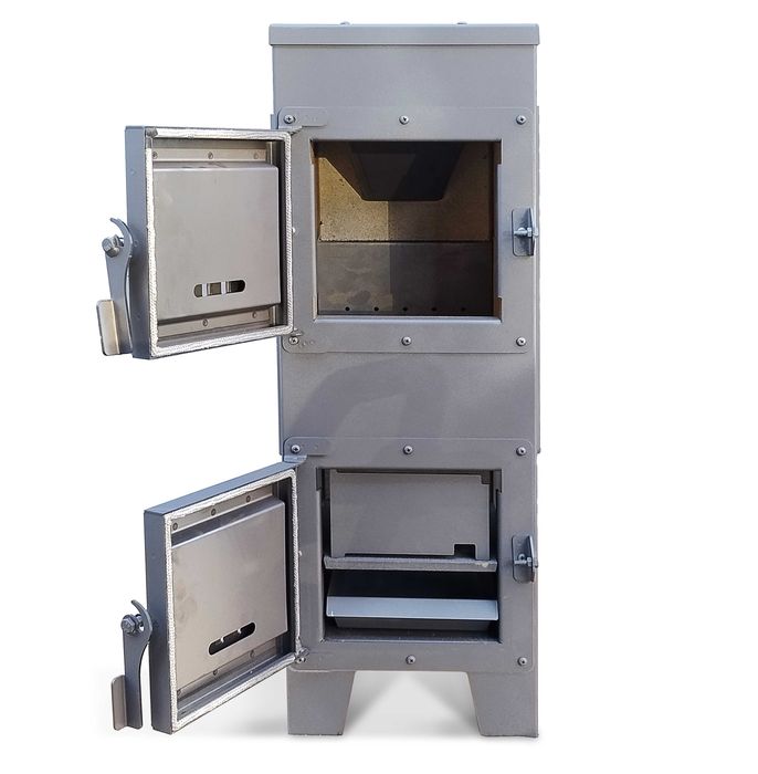 Piec wolnostojący EKON kominek  stalowy koza ŁOPATKA + BLACHA GRATIS