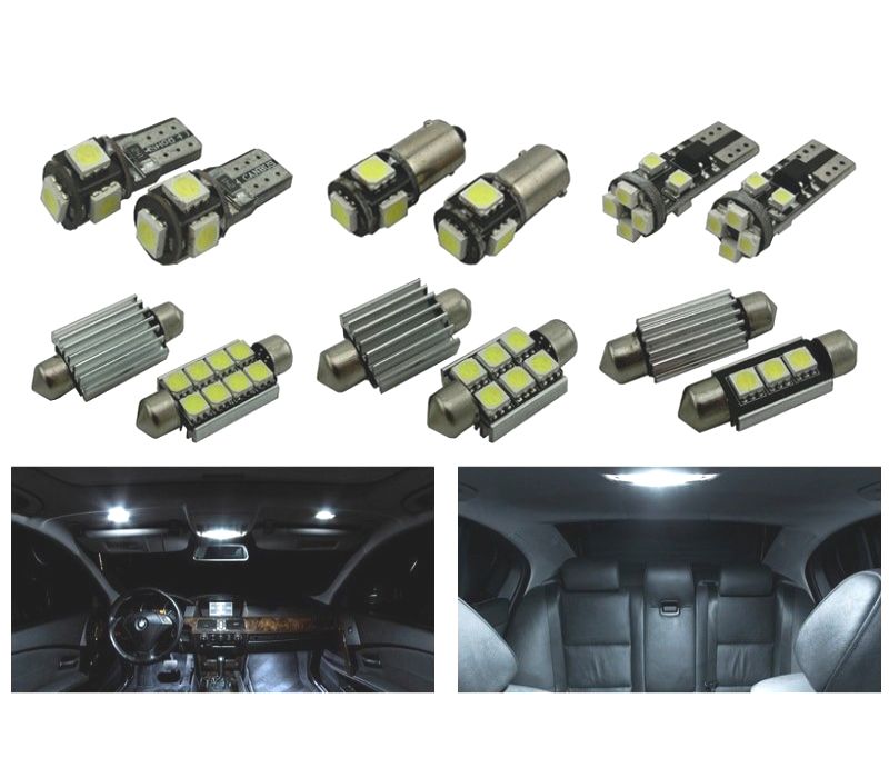 KIT COMPLETO 20 LAMPADAS LED INTERIOR BMW E60 E61 M5 525XI 525I XDRIVE 530I 530XI 540I 545I 550I 03-10