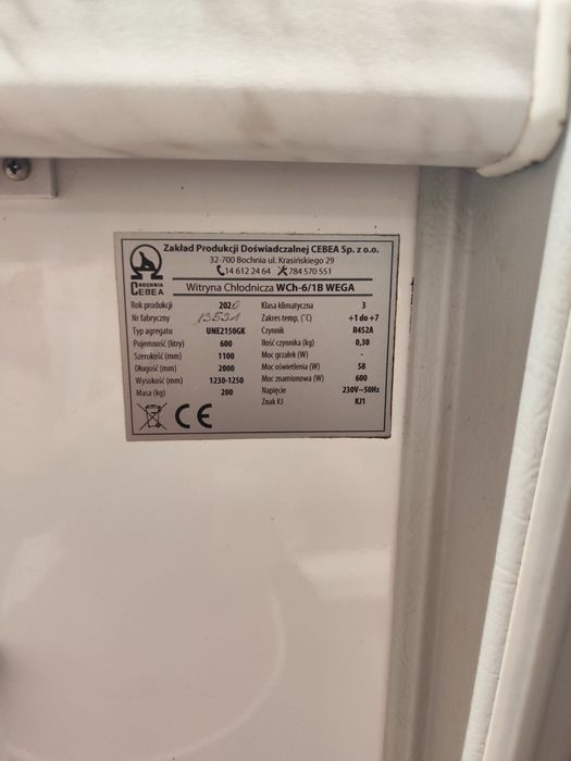 Lada chłodnicza witryna WEGA