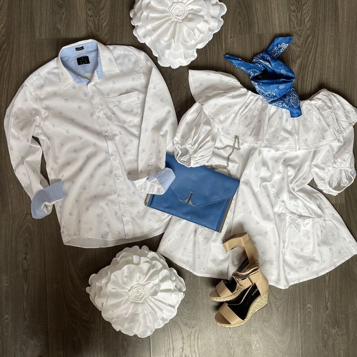 Одяг для фотосесіі р. M/L family look на вагітність виписку хрещення