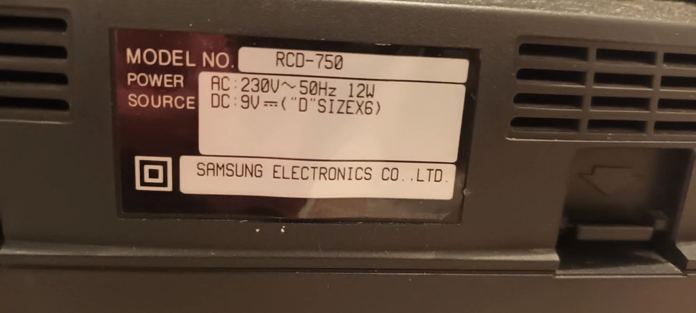 Rádio portátil Samsung-rádio  cd