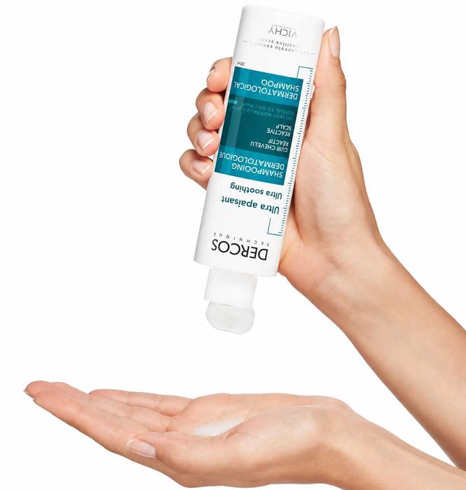 Заспокійливий шампунь Vichy Dercos Ultra Soothing Dermatological Shampoo 200 мл оригінал
