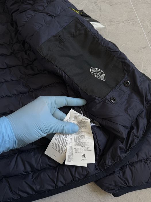 Пуховик Stone Island Garment Dyed Navy Micro Yarn Authentic оригінал