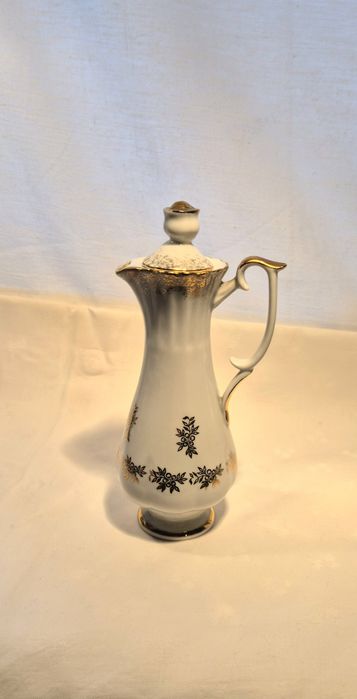 Chodzież porcelanowy zestaw stołowy 2x dzbanuszek oliwa ocet + wazonik