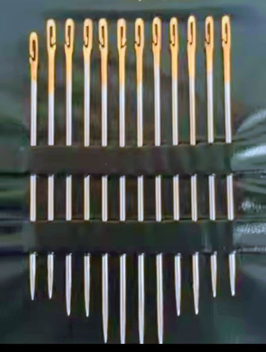 Иглы швейные для слепых слабовидящих иголки шитьё голки для слабозорих