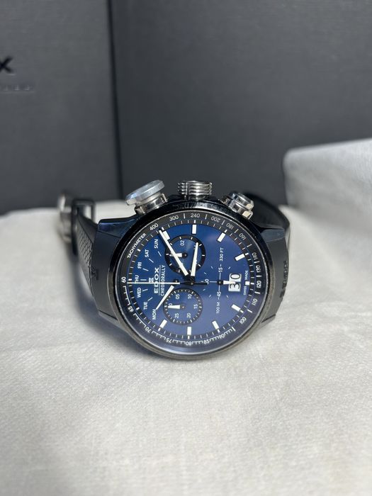 Мужские часы Edox  38001 TINN BUF3 Chronoraly 48 mm оригинал Швейцария