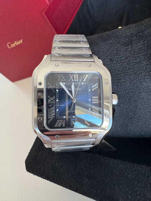 Cartier Santos de Cartier blue dial LARDE NEW