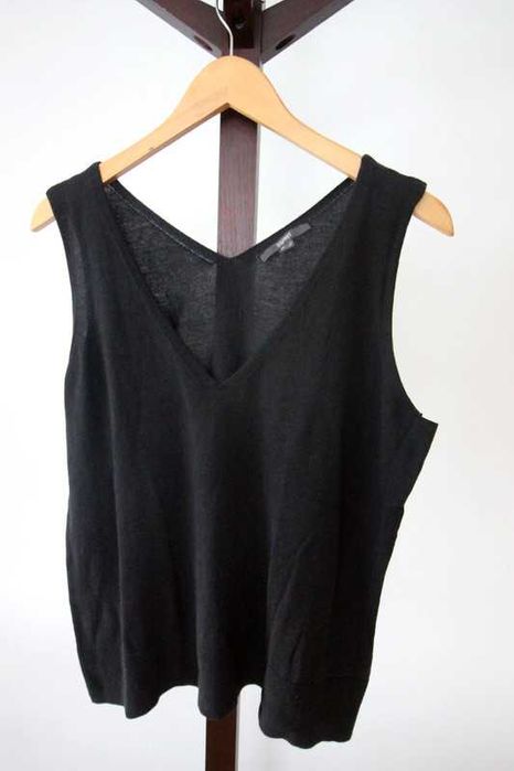 Top de malha preto em algodão e viscose da Esprit