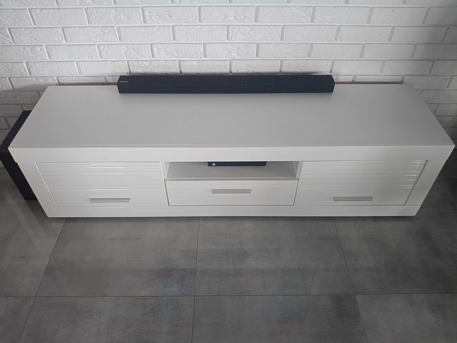 Stolik RTV biały połysk