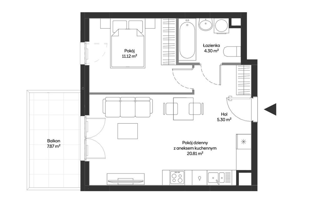 Mieszkanie w Holm House 5 / stan deweloperski / bezpośrednio - Widok 2