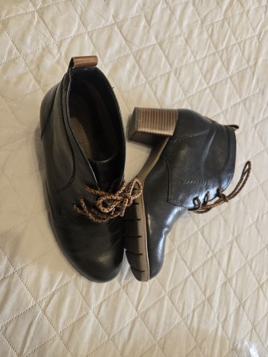 Botki czarne 37, buty na słupku