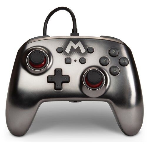 Przewodowy pad kontroler Super Mario Silver PowerA Nintendo Switch PC