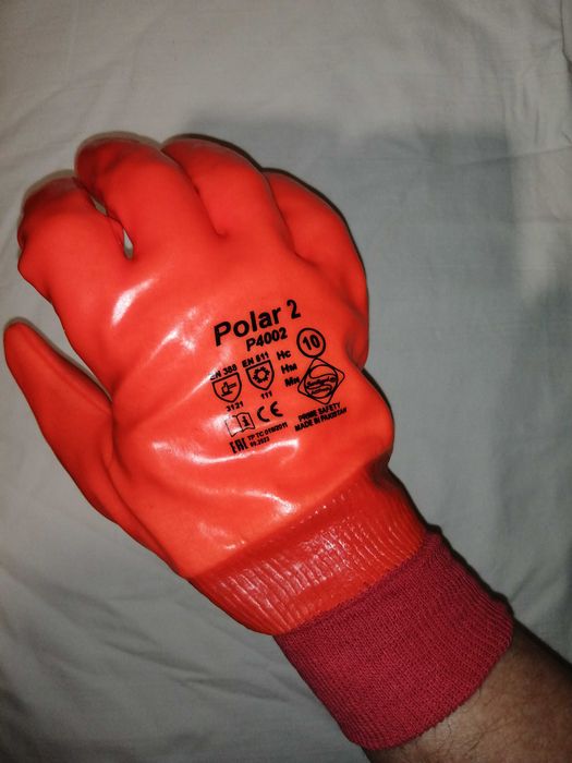 Рукавиці морозстійкі гумові з трикотажним манжетом