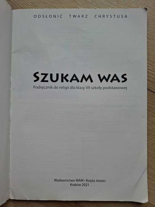 Książka do religii kl VII