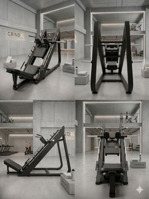 Máquina Hammer Strength – Hack Squat + Leg Press 45°
