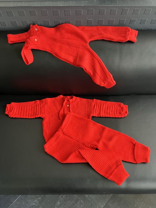 Детский зимний вязанный костюм