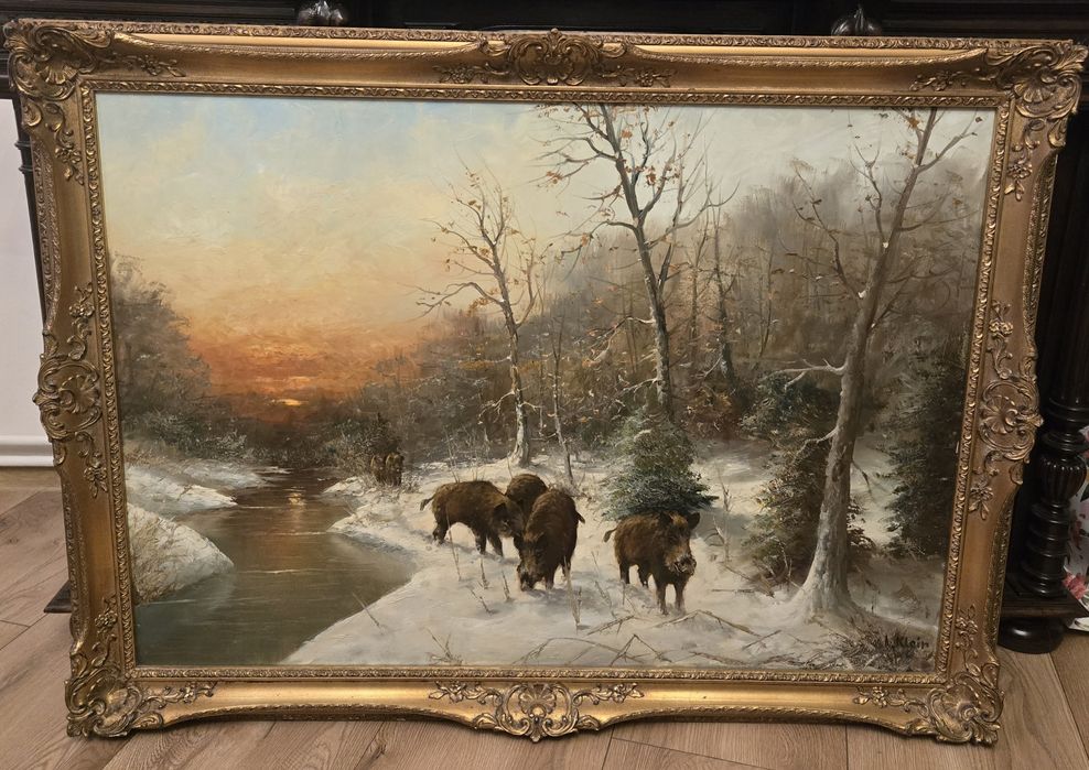 Wyjątkowy Oryginalny obraz olejny na płótnie Lothar  Klein