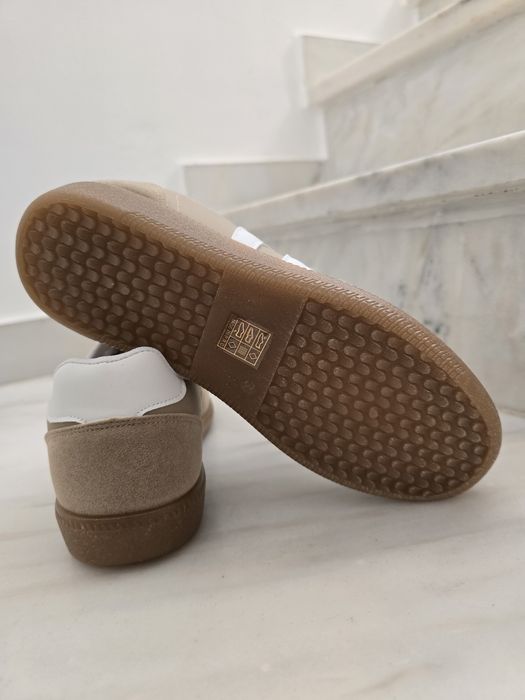 Ténis  casual Bege/Camel-NOVOS