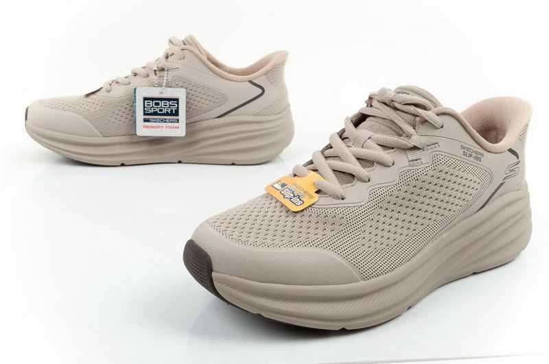 Skechers buty sportowe sneakersy męskie Bobs Skillz beżowe SLIP-INS