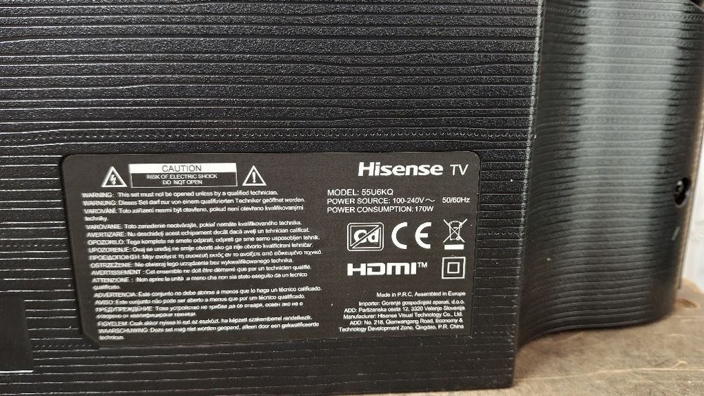 Hisense 55 polgadas peças