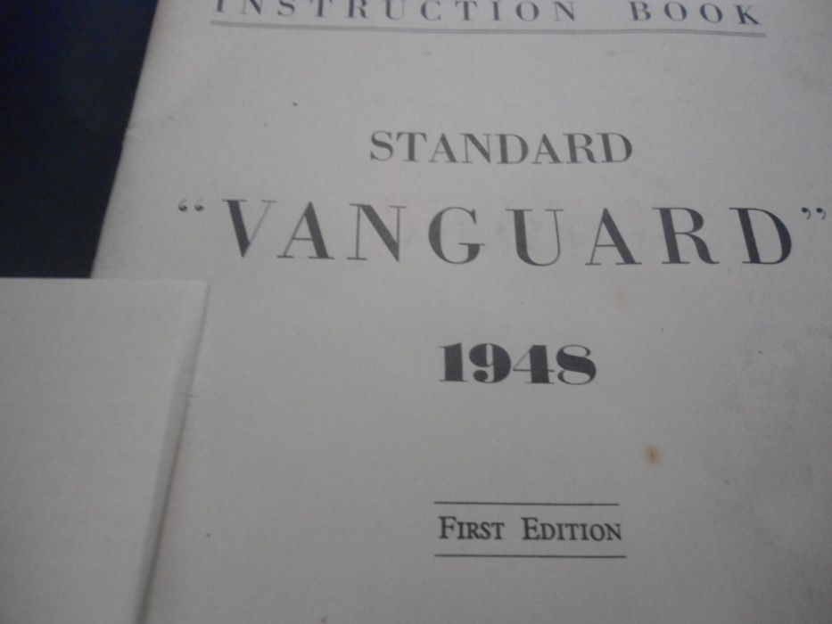 Livro de Instruções do Standard Vanguarde (1948) 1ª edição