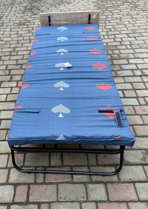 Розкладне ліжко, розкладачка, Раскладушка с матрасом, кровать складная