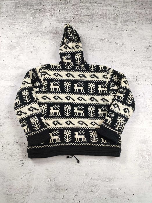 Vintage kurtka wełniana Nepal alpaka zimowa damska r. M