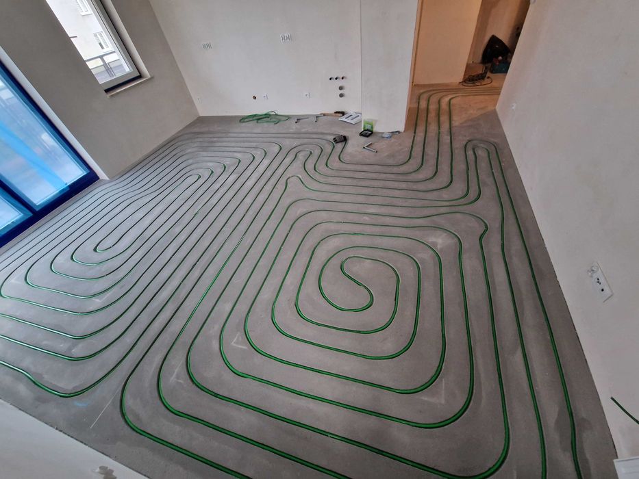 Frezowanie wylewki pod ogrzewanie podłogowe, frezowane ogrzewanie