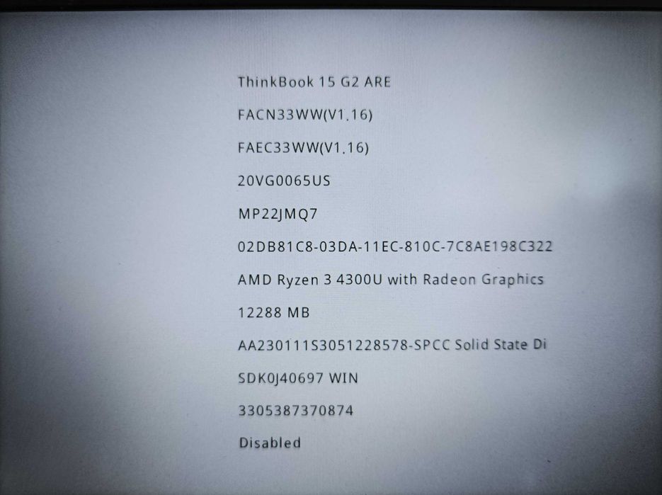 Lenovo ThinkBook 15 G2 ARE 100% Гарантія. Ryzen 3 4300U. 8Gb ram