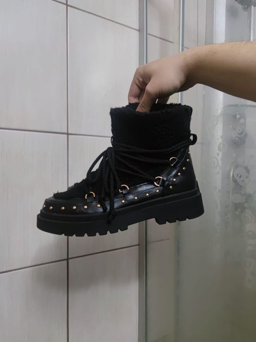 buty emu śniegowce 38 Deeze premium eleganckie skórzane ocieplane botk