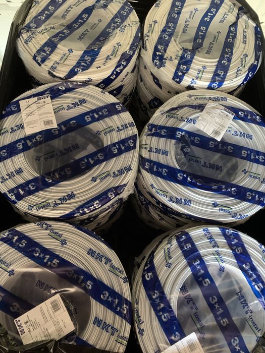 Przewód 3x1,5 + 3x2,5 Kabel YDYp NKT instal plus zestaw