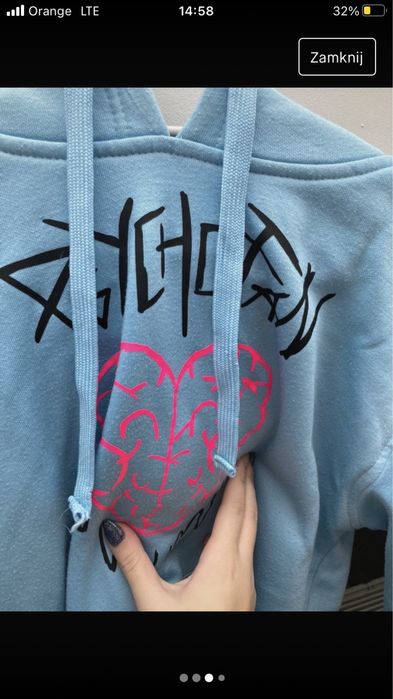 hoodie bluza niebieska