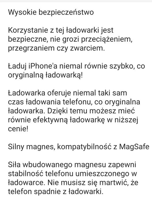 Baseus mini ładowarka indukcyjna Magsafe do IPhone 15W.Nowa.Polecam.