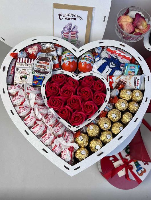 Киндер бокс, подарочный набор с конфетами на 8 марта, женский праздник