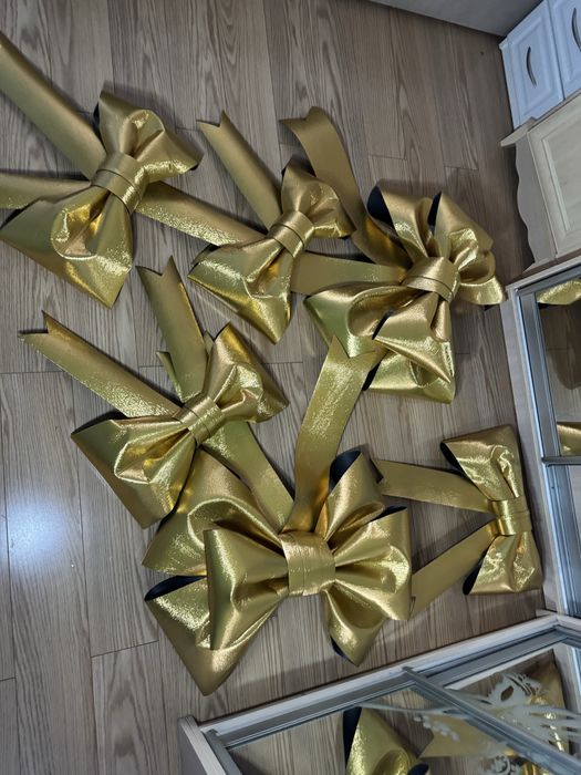 Золотий бант, бант на ялинку, бант для декору