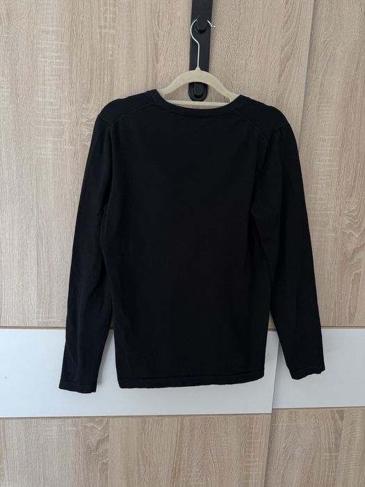 Sweter Tommy Hilfiger M w serek logowany haft elegancki damski
