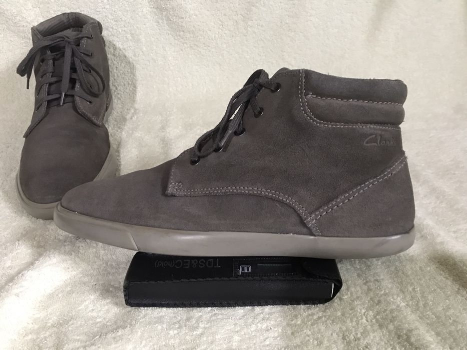 Теплые замшевые кеды Clarks. Размер 43/28.5 см