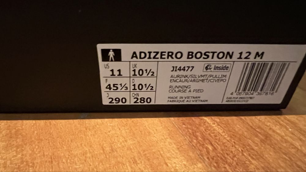 Adidas Adizero Boston 12 novas com etiquetas