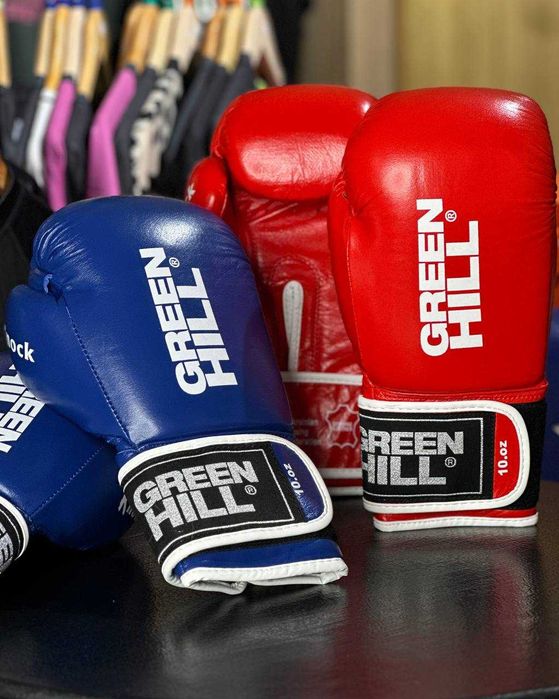 Боксерские перчатки Green Hill knock с печатью ФБУ