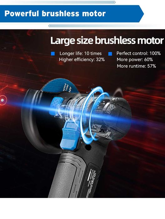 857 - Mini rebarbadora 12v 18500rpm bateria 2000mah discos 10mm