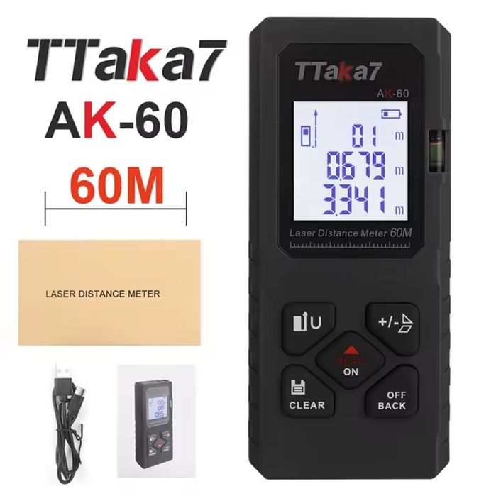 Dalmierz laserowy miernik odległościowy 60 m