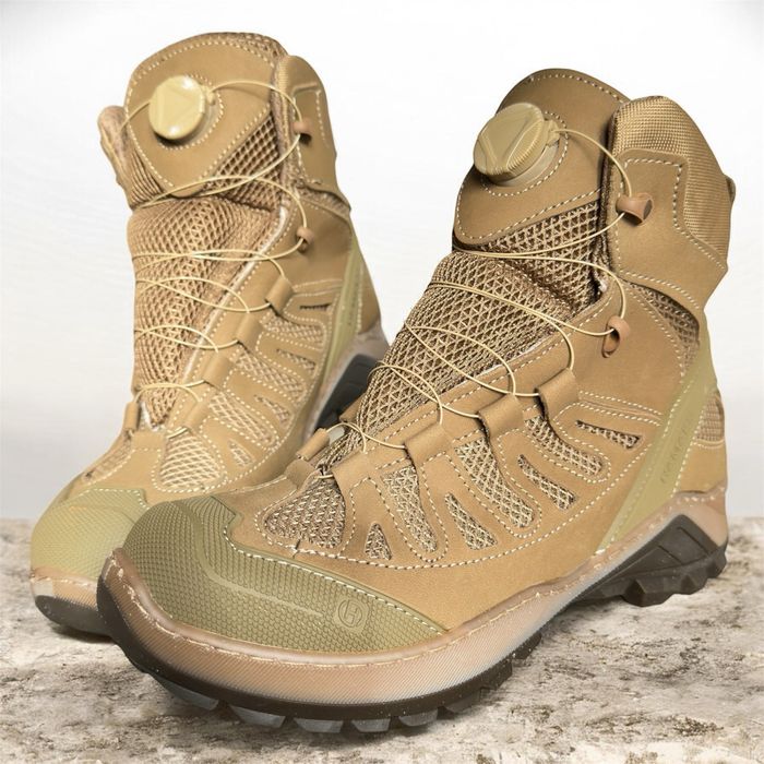 Ботинки літні тактичні сітка Швидка шнурівка шкіра 40-46 Розн/Опт.