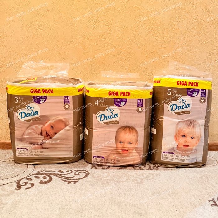 Памперси Dada Extra Care Mega Pack 4,5,6 Дада