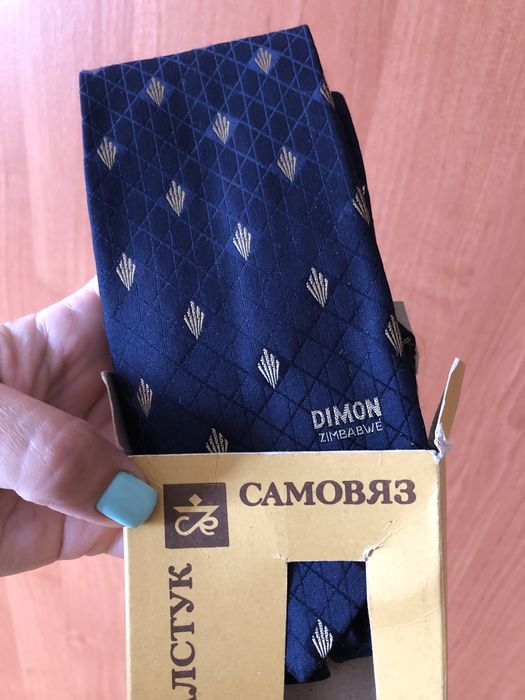 Галстук краватка самовяз Dimon zimbabwe  синій з золотим
