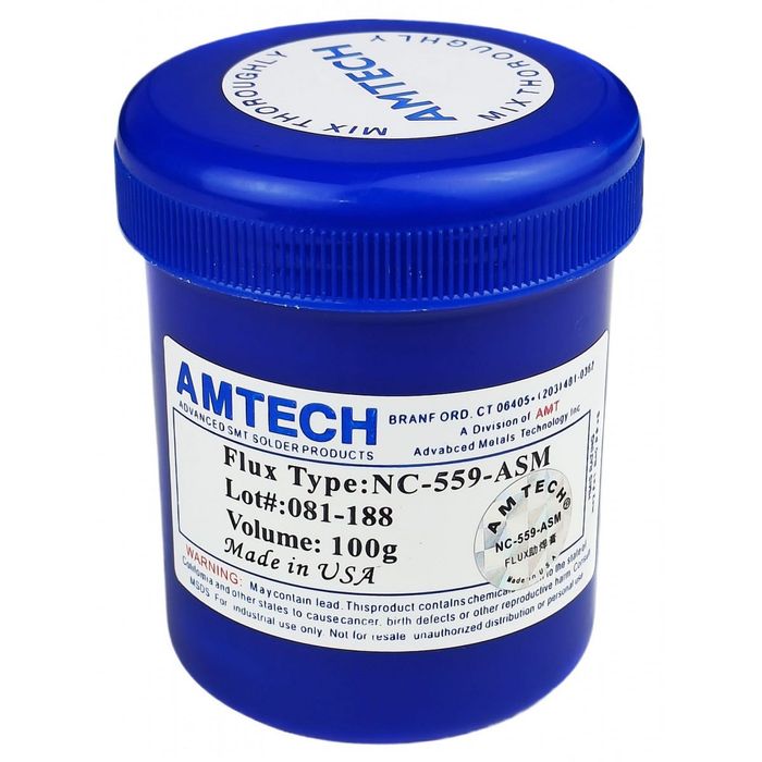 Флюс, гель-паста AMTECH NC-559-ASM для паяння 100 грам