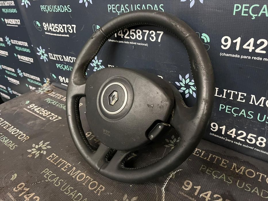 Volante usado pele com airbag RENAULT CLIO III 3