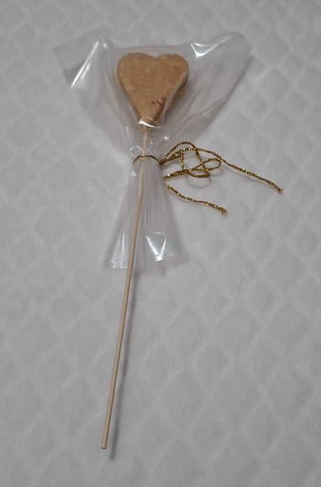 Praca plastyczna, Złote serce, ozdoba, 4,5x27cm (Handmade)