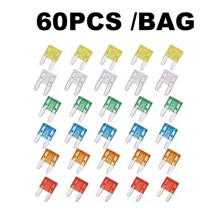 Kit de Fusíveis caixa com 60 fusíveis.