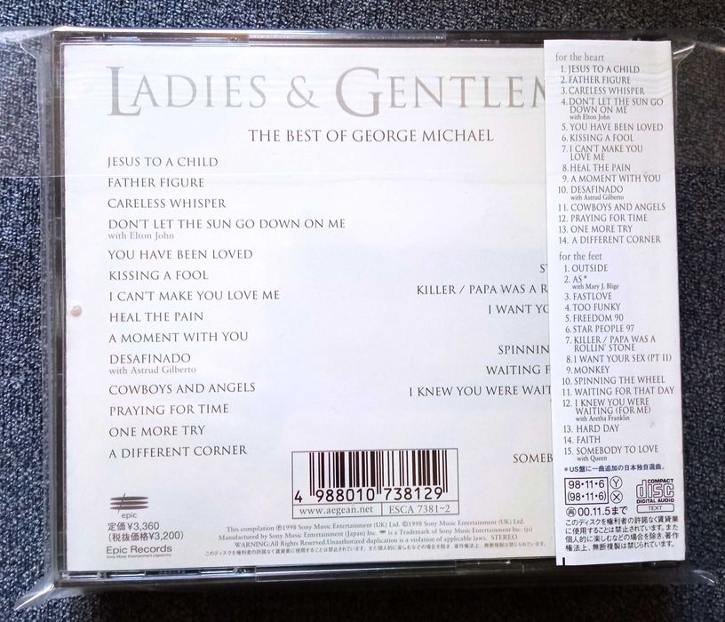 George Michael Ladies & Gentlemen 2xCD Japan 1998 Obi jak NOWE!
